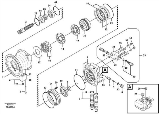 VOE14601385 14601385 ชุดซีลสำหรับ EC300D VOE Excavator Swing Motor