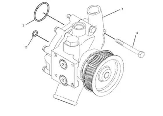 352-2125 3522125 ปั๊มน้ำ ชิ้นส่วนเครื่องยนต์รถขุด สำหรับ C9 330D 336D 336D2 340D