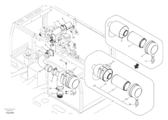 VOE14518258 ท่อทางเข้าของระบบขุดชิ้นส่วนอะไหล่สำหรับวอลโว่ EC160B EC180B EC210B