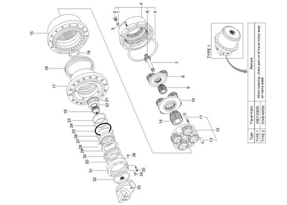 VOE14604652 ZTAJ-00013 ชิ้นส่วนรถขุดสกรู VOE EC460B