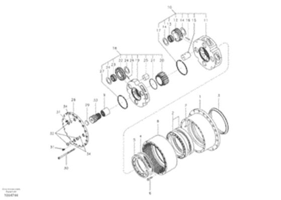 SA711730290 กล่องเกียร์เกียร์รองของซันสำหรับ Vo-lvo Excavator EC210