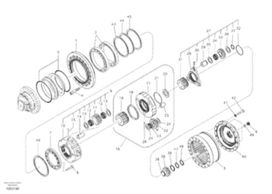 Gear SA7117-34360 กระปุกเกียร์สำหรับ VOE Excavator EC240
