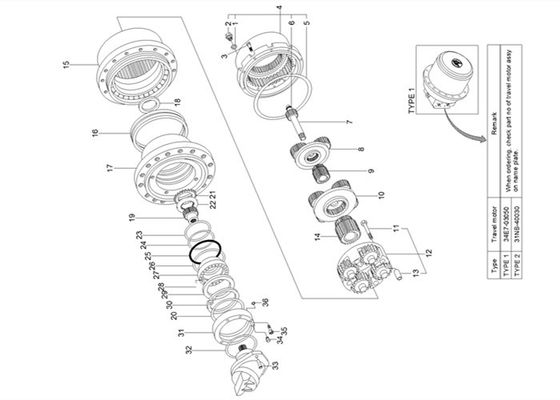 Sun Gear ZTAJ-00009 กล่องเกียร์สำหรับรถขุด Hyundai รุ่น R480LC9