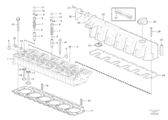 20943385 VOE20943385 ปะเก็นฝาสูบ VOEL Excavator Engine อะไหล่