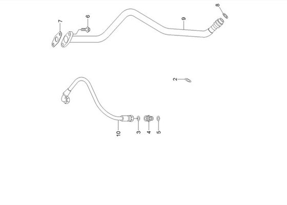 Hyundai R210LC9 3975077 การเชื่อมต่อท่อระบายน้ำมันท่อเทอร์โบชาร์จ