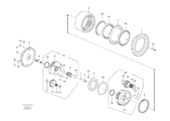 VOE14505744 14505744 Gear Travel Gearbox สำหรับ VOE Excavator EC210C